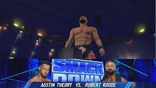 AUSTIN THEORY VS ROBERT ROODE WWE SMACKDOWN WWE 2K24 TQSVERSE [upl. by Nowell]