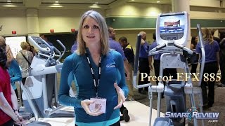 Precor EFX 885 Elliptical Trainer Demo  Fitness Expo 2014  Smart Review [upl. by Shandra]