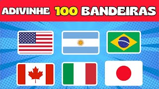 ADIVINHE 100 BANDEIRAS DE PAÍSES PELO MUNDO [upl. by Ydda]