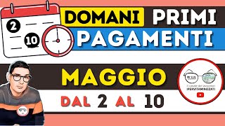 DOMANI⚡ PRIMI PAGAMENTI INPS MAGGIO dal 2 al 10 ➡ DATE ANTICIPI RDC AUF PENSIONI BONUS 1 MAGGIO CIG [upl. by Ronald273]