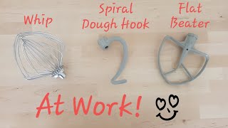 KitchenAid  5KSM7591  Stand Mixer Whip Spiral Dough Hook Flat Beater [upl. by Ideih371]