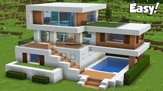 Minecraft How to Build a Modern House Tutorial Easy 32  Interior in Description [upl. by Chevalier375]