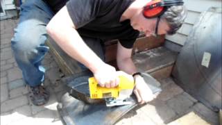 Cutting stainless steel sheets with a jig saw [upl. by Anaeda712]