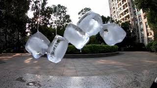 Newtons Cradle made with ice cubes [upl. by Hank]