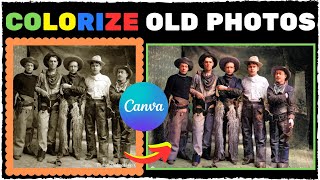 Colorize Black amp White Photos using AI in Canva I Canva Editing Tutorial [upl. by Eissolf143]