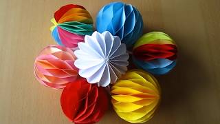 DIY DekoKugel aus Papier  Decoration ball paper [upl. by Ahseikan]