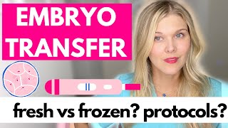 Embryo Transfer Fresh vs Frozen Protocols [upl. by Ytoc382]