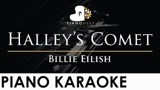 Billie Eilish  Halleys Comet  Piano Karaoke Instrumental Cover with Lyrics [upl. by Ballard288]