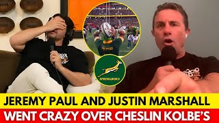 😱JEREMY AND JUSTIN LOST THEIR MINDS OVER WHAT KOLBE DID AGAINST THE ALL BLACKS  SPRINGBOKS NEWS [upl. by Seyler498]