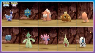 Pokémon BDSP  All Pokemon in Big Bluff Cavern [upl. by Cassiani]