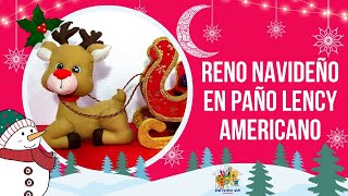 CÓMO HACER RENO NAVIDEÑO EN PAÑO LENCY AMERICANO  DE TODO EN TU HOGAR [upl. by Dickie]