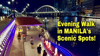 Manila’s Best Scenic Spots for Evening Walks  Pasig River Esplanade in Manila City Philippines [upl. by Aztiraj549]