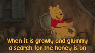 Winnie the Pooh  The Tummy Song Sing Along Lyrics [upl. by Elane]