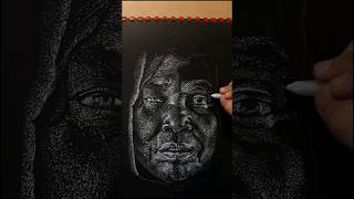 Portrait Pointillism portraitdrawing art drawing painting [upl. by Aicenert]