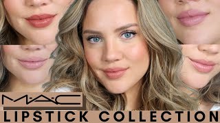 MAC Lipstick Collection  ALL wearable shades  Elanna Pecherle 2021 [upl. by Anierdna47]