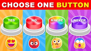 Choose One Button YES or NO or MAYBE or NEVER 🟢🔴🌈🟣  BrainQuiz [upl. by Nylednarb]