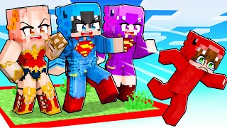 Atrapados en UN CHUNK como SUPERHEROES en Minecraft [upl. by Guerin74]