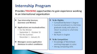 World Bank internships When to apply what to expect [upl. by Eelyrehc]