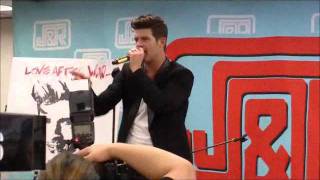 Robin Thicke sings Love After War at JampR Music WorldDecember 6 2011 [upl. by Lise546]