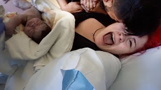 Emotional All Natural LIVE Birth Vlog with Surprise Gender Reveal [upl. by Mallin910]