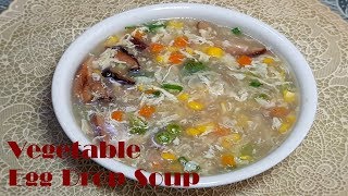 Simple and Healthy Vegetable Egg Drop Soup Recipe [upl. by Norahs400]