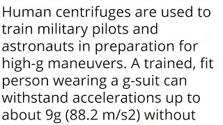 Human centrifuges are used to train military pilots and astronauts in preparation for highg maneuve [upl. by Illil]