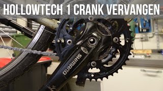 Hollowtech 1 crank vervangen  Crankset demonteren [upl. by Middendorf]