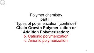 Anionic and Cationic Polymerization 3 [upl. by Akcir]