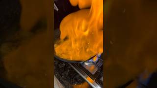 Camarones Flameados 🍤🔥 recipe food foodie pasta shrimp amonos [upl. by Ardnac]