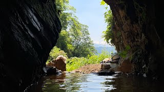 秘湯洞窟温泉Cave hot spring experience tourTur pengalaman pemandian air panas gua [upl. by Airtened]