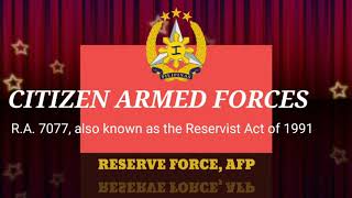 Reserve Force AFP I Reservist Qualifications and Requirements I Reserve Officer Vlog [upl. by Dymphia]