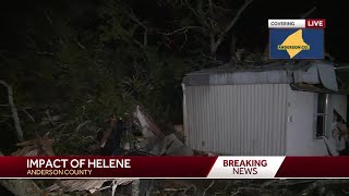 Aftermath of Tropical Storm Helene in Anderson County 11 pm 927 [upl. by Atirahs]