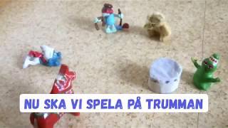 Samlingssångnamnsång i förskolan Nu ska vi spela på trumman Trumvisan med text [upl. by Ailema]