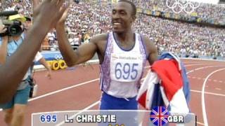 Linford Christie wins 100m Gold  Barcelona 1992 Olympics [upl. by Atikim]