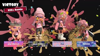 My 333x Battle Gameplay Splatoon 3 Team Vanilla vs Strawberry vs Mint Chip [upl. by Asirac]