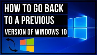 How To Go Back To A Previous Version Of Windows 10 [upl. by Mada]