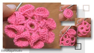 Cute Crochet FLOWER for HEADBAND [upl. by Cheung]