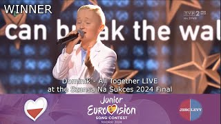 Dominik Arim  All Together Szansa Na Sukces FINAL  JESC 2024  WINNER [upl. by Witty]