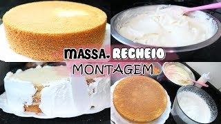 BOLO DE ANIVERSÁRIO SIMPLES E FÁCIL 🎂 Receita Completa Passo a Passo [upl. by Alvie76]