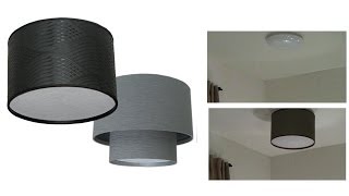 How to make a DIY Drum Shade Ceiling Light Cover [upl. by Riva]