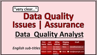 Data Quality  Data Quality ManagementData Quality AnalystData Quality AssessmentDataQuality [upl. by Fiden]