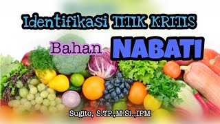 Teknik Identifikasi Titik Kritis Bahan Nabati dan kecukupan dokumen halal [upl. by Kessel]