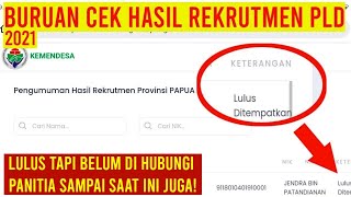 Pengumuman terbaru hasil tes wawancara pendamping lokal desa PLD dan link pengumuman [upl. by Papagena427]