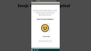 Unamused Face Emoji microsoftword technologist17 [upl. by Hgielac]