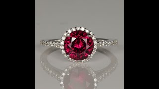 Rhodolite and Diamond Ring 268 Carats [upl. by Laon264]