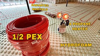 Finishing Installing HYDROFOAM 3quot Foam How I Install a Radiant Heat Pex System by Radiantec [upl. by Dareen]