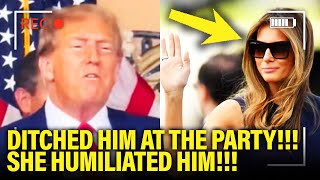 Melania DITCHES Trump at Event HANGS HIM Out to Dry [upl. by Stavro]