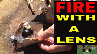 Bushcraft  How To Start A Fire With A Fresnel Lens [upl. by Melisent53]