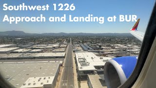 Southwest B737700 Approach and Landing in Burbank  Flight 1226 STLBUR 7424 [upl. by Valentin969]