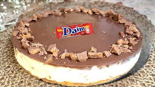 How to make Daim cheesecake recipe  Homemade daim cheesecake  Daim Käsekuchen [upl. by Finnie]